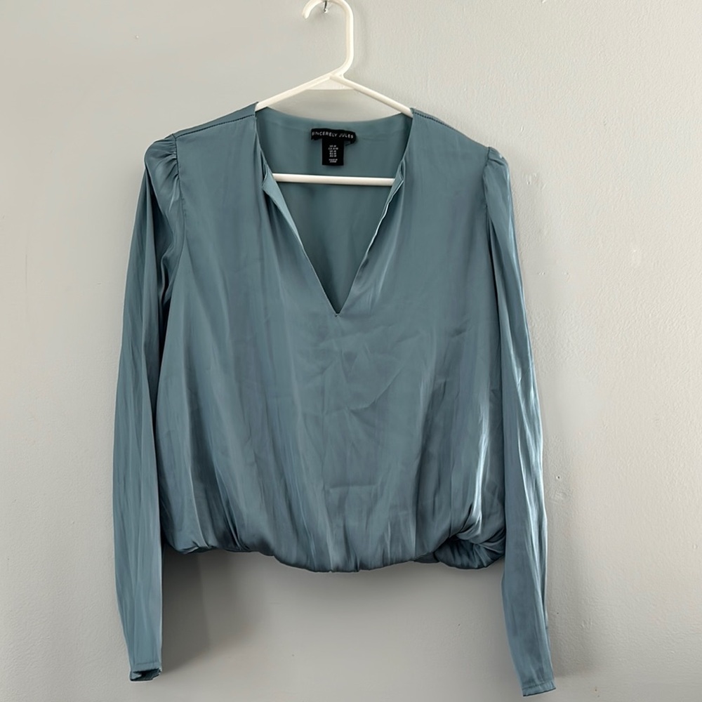 Elegant Blue Blouse by Express